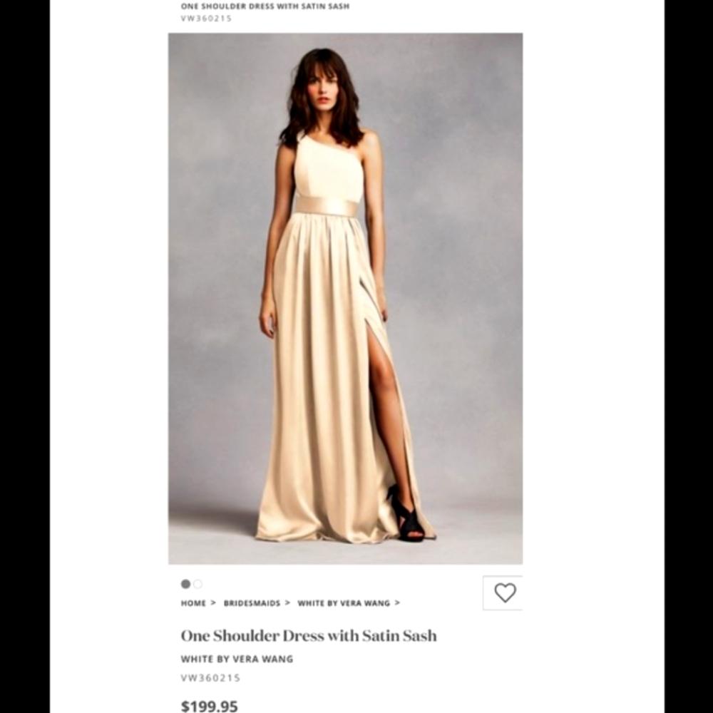 White by Vera Wang bridesmaid dress- Champagne sz4